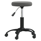 Massagehocker Samt Dunkelgrau