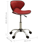 Bürostuhl Weinrot Kunstleder
