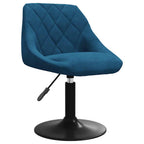 Esszimmerstühle 4 Stk. Drehbar Blau Samt
