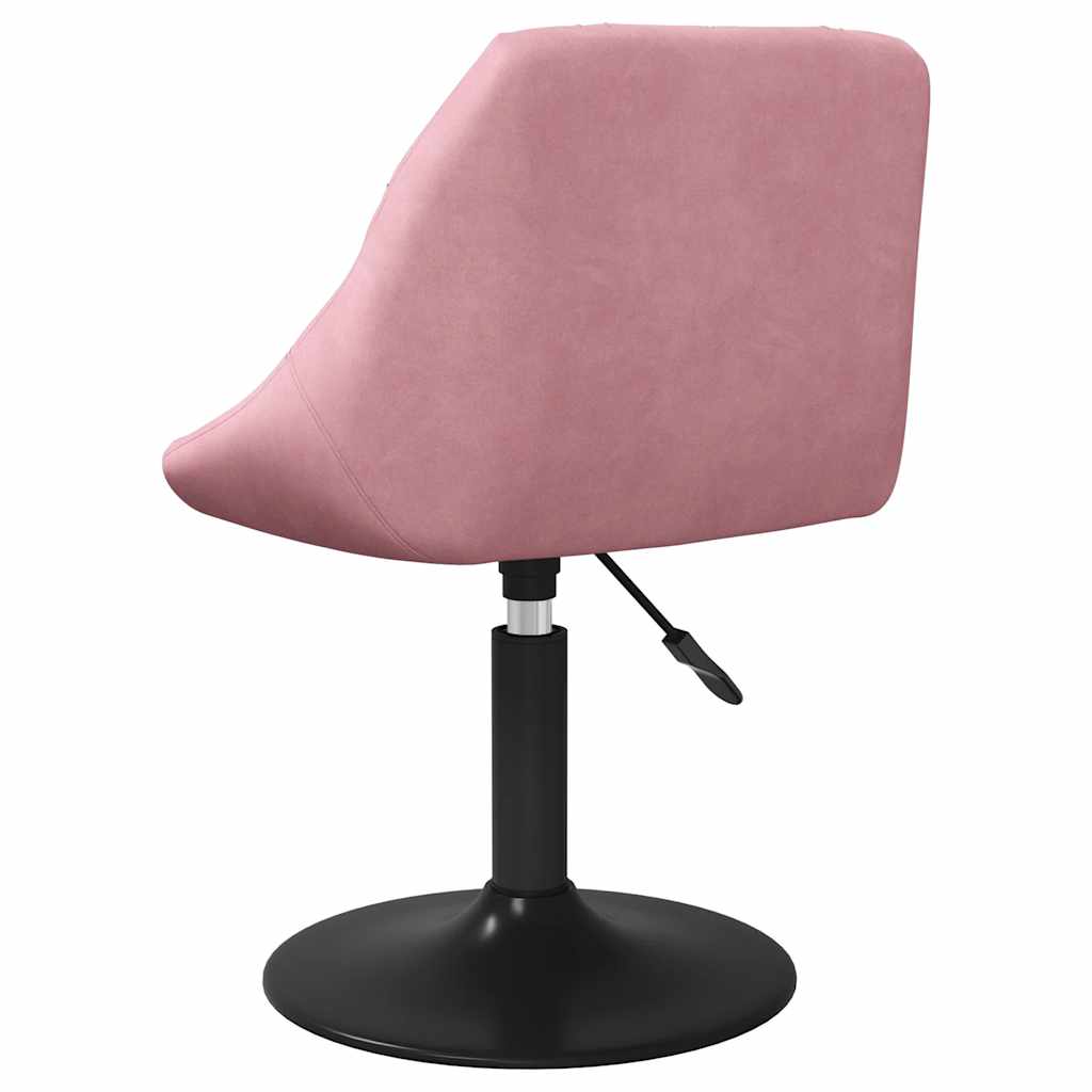 Esszimmerstühle 4 Stk. Drehbar Rosa Samt