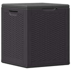 Garten-Aufbewahrungsbox 90 L Schwarz PP Rattan