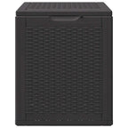 Garten-Aufbewahrungsbox 90 L Schwarz PP Rattan