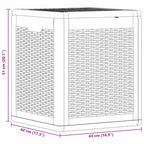 Garten-Aufbewahrungsbox 90 L Schwarz PP Rattan