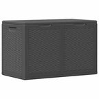 Garten-Aufbewahrungsbox 180 L Schwarz PP Rattan