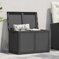 Garten-Aufbewahrungsbox 180 L Schwarz PP Rattan