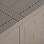 Garten-Aufbewahrungsbox 180 L Braun PP-Holzoptik