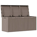 Garten-Aufbewahrungsbox 270 L Braun PP-Holzoptik