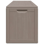 Garten-Aufbewahrungsbox 270 L Braun PP-Holzoptik