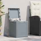 Garten-Aufbewahrungsbox 90 L Grau PP-Holzoptik