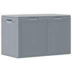 Garten-Aufbewahrungsbox 180 L Grau PP-Holzoptik