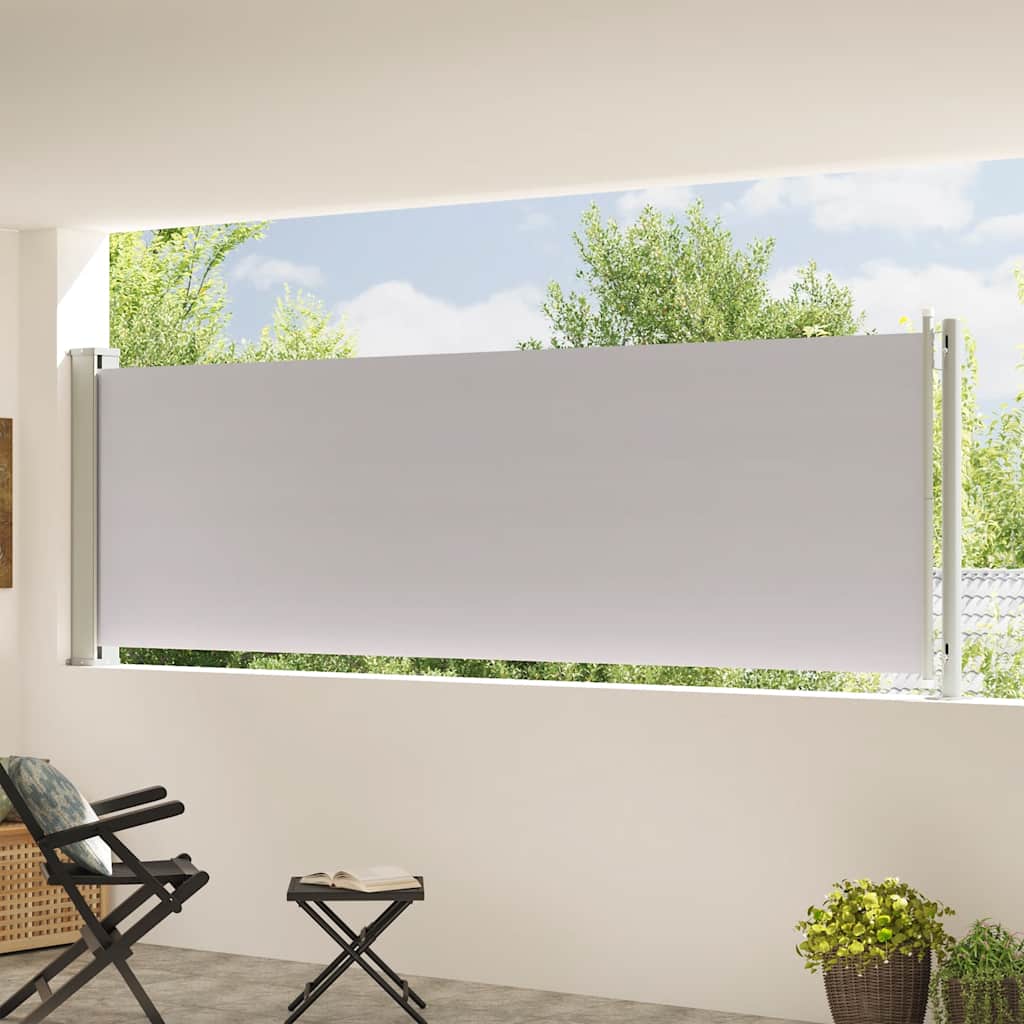 Seitenmarkise Ausziehbar 117x600 cm Grau