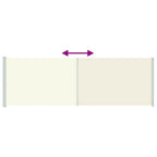 Seitenmarkise Ausziehbar 200x600 cm Creme