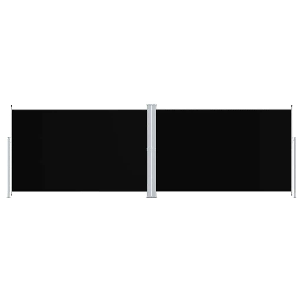 Seitenmarkise Ausziehbar Schwarz 200x600 cm