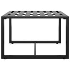 3-tlg. Garten-Sofagarnitur mit Kissen Aluminium Anthrazit