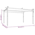Pavillon mit Ausziehbarem Dach 4x3 m Creme