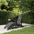 Adirondack-Gartenstuhl mit Fußteil HDPE Anthrazit