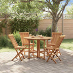 5-tlg. Garten-Essgruppe Klappbar Massivholz Teak