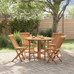 5-tlg. Garten-Essgruppe Klappbar Massivholz Teak
