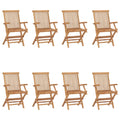 Klappbare Gartenstühle 8 Stk. Massivholz Teak