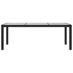 9-tlg. Garten-Essgruppe mit Kissen Poly Rattan Schwarz