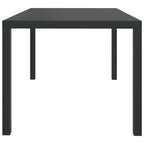 5-tlg. Garten-Essgruppe mit Kissen Poly Rattan Grau