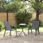 Stapelbare Gartenstühle 2 Stk. Grau Textilene