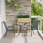 Stapelbare Gartenstühle 2 Stk. Grau Textilene