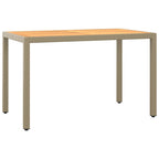 5-tlg. Garten-Essgruppe mit Kissen Poly Rattan Beige
