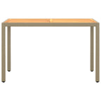 3-tlg. Garten-Essgruppe mit Kissen Poly Rattan Beige
