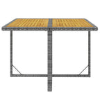 5-tlg. Garten-Essgruppe mit Kissen Poly Rattan Grau