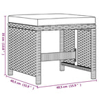 9-tlg. Garten-Essgruppe mit Kissen Poly Rattan Beige