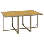 7-tlg. Garten-Essgruppe mit Kissen Poly Rattan Beige