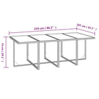 9-tlg. Garten-Essgruppe mit Kissen Poly Rattan Grau