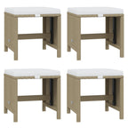 13-tlg. Garten-Essgruppe mit Kissen Poly Rattan Beige