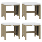15-tlg. Garten-Essgruppe mit Kissen Poly Rattan Beige