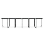 13-tlg. Garten-Essgruppe mit Kissen Poly Rattan Grau