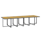 17-tlg. Garten-Essgruppe mit Kissen Poly Rattan Grau