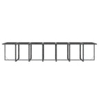 19-tlg. Garten-Essgruppe mit Kissen Poly Rattan Grau