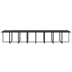 21-tlg. Garten-Essgruppe mit Kissen Schwarz Poly Rattan