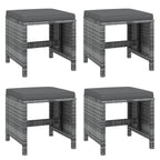 21-tlg. Garten-Essgruppe mit Kissen Poly Rattan Grau