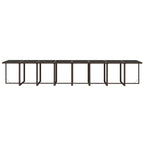17-tlg. Garten-Essgruppe mit Kissen Braun Poly Rattan