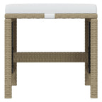 21-tlg. Garten-Essgruppe mit Kissen Poly Rattan Beige