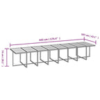 21-tlg. Garten-Essgruppe mit Kissen Grau Poly Rattan