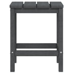 Adirondack-Gartenstuhl mit Hocker & Tisch HDPE Anthrazit