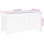Gartenbox 114x50x58 cm Massivholz Teak