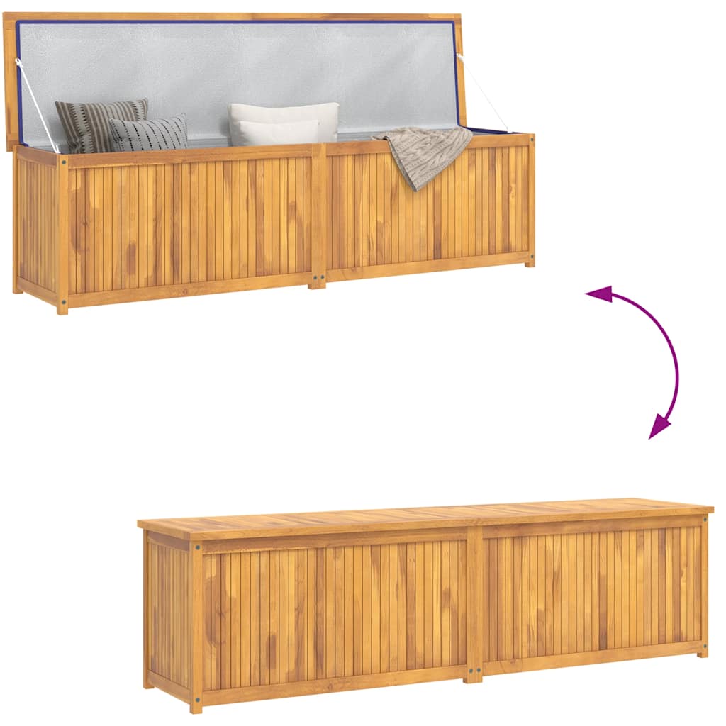 Gartenbox 200x50x55 cm Massivholz Teak