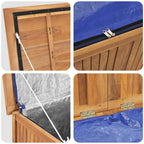 Gartenbox 200x50x55 cm Massivholz Teak