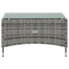 8-tlg. Garten-Lounge-Set mit Auflagen Poly Rattan Grau