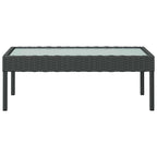 16-tlg. Garten-Lounge-Set mit Auflagen Poly Rattan Schwarz