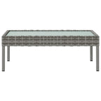 8-tlg. Garten-Lounge-Set mit Auflagen Poly Rattan Grau